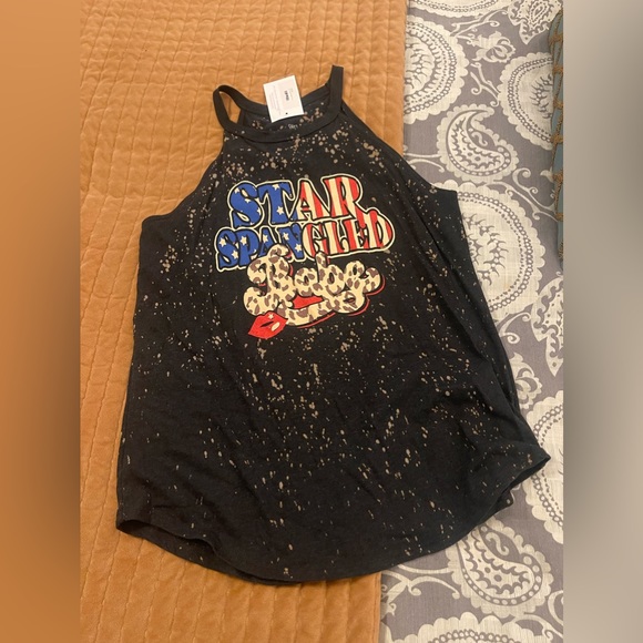 Women’s halter tank bleached Star Spangled Babe size L NWT - Picture 1 of 3